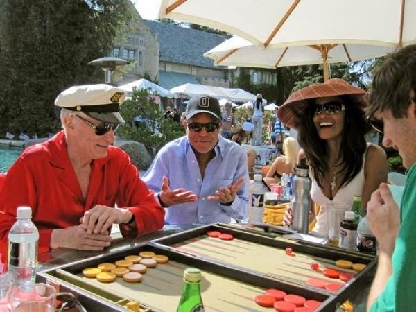Backgammon party at the Playboy Mansion